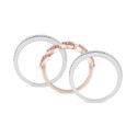 Diamond (1/4 ct) Stack Rings in 14k Rose & White Gold