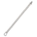 Diamond Horseshoe Heart Link Bracelet (1/4 ct) in Sterling Silver