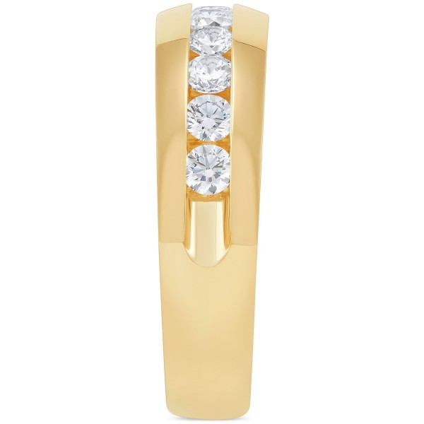 Men's Diamond Band (1 ct) in 14k White Gold (Also in 14k Yellow Gold)