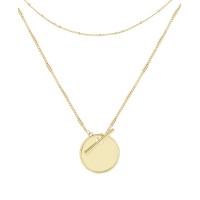 14K Gold Plated Initial Layering Necklace Set 14K Gold Plated Init...