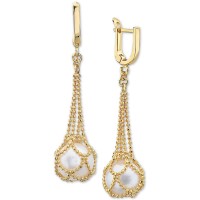 Drop Earrings in 18k Gold Over Sterling Silver Drop Earrings in 18k...