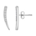 Diamond Linear Stud Earrings (1/6 ct) in 14k White Gold