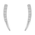 Diamond Linear Stud Earrings (1/6 ct) in 14k White Gold