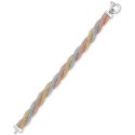 Mesh Twist Bracelet in Tri-Tone Sterling Silver