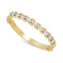 Textured Illusion Narrow Stack Ring in 10k Two-Tone Gold