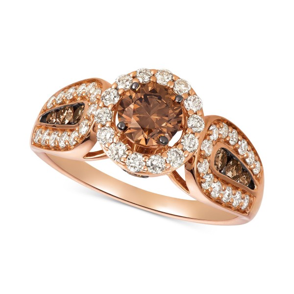 Statement Ring in 14k Rose Gold & 14k White Gold