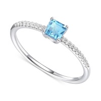 Blue Topaz (3/8 ct) ...