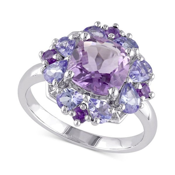 Amethyst (1-7/8 ct) & Tanzanite (1 ct) in Sterling Silver