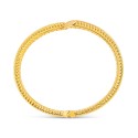 Polished Fancy Bypass Bangle Bracelet in 14k Gold