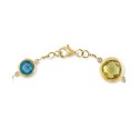 Multi Gemstone (8-1/3 ct) & Diamond (1/6 ct) Bracelet in 14k Gold